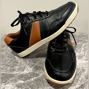 FootJoy Contour Casual Men Spikeless Golf Shoes Black Taupe Brown Leather